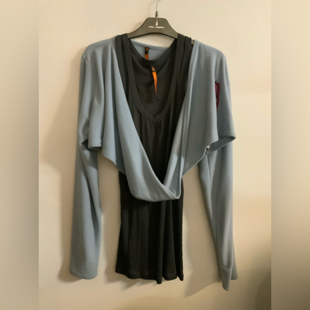 Unique tank top, and shrug set